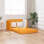vidaXL Canapé-lit 2 en 1 jaune foncé 112x174x55 cm tissu