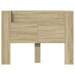 vidaXL Armoire tête de lit avec LED chêne sonoma 140x16 5x103 5 cm