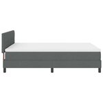 vidaXL Lit à ressorts avec matelas Gris foncé 140 x 200 cm tissu