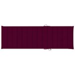 vidaXL Chaise longue de jardin avec coussin Bois d'acacia solide