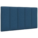 vidaXL Coussin de tête de lit Hanko bleu 90 cm tissu