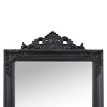 vidaXL Miroir sur pied Noir 50x200 cm
