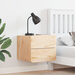 vidaXL Table de chevet Marron 39 x 34 x 33 cm Bois massif en pin