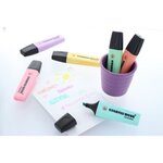 STABILO 4 stylos-feutres SENSOR F - pointe fine : turquoise + rose + lilas + vert clair