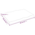 vidaXL Dessus de table bois massif traité bordure assortie