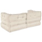vidaXL Canapé modulaire 2 Pièces Crème 70 x 70 x 56 cm tissu