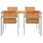 vidaXL Ensemble de salle à manger pour jardin 5 Pièces