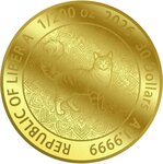 Pièce de monnaie en Or 30 Dollars g 0.155 (1/200 oz) Millésime 2026 Mandala CAT (PRÉCOMMANDE)