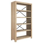 vidaXL Bibliothèque 5 niveaux 80x30x140 cm Bois solide d'acacia