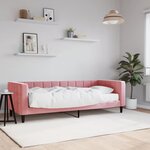 vidaXL Lit de jour avec matelas rose 80x200 cm velours