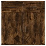 vidaXL Buffet chêne fumé 79x38x80 cm bois d'ingénierie