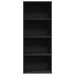 vidaXL Bibliothèque noir 60x30x152 cm bois d'ingénierie