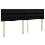 vidaXL Sommier à lattes de lit avec matelas Noir 200x200 cm Tissu