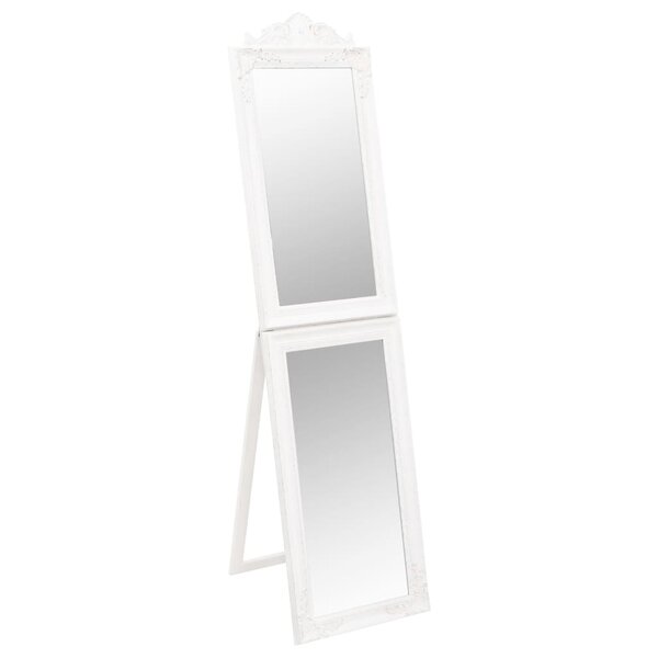 vidaXL Miroir sur pied Blanc 50x200 cm