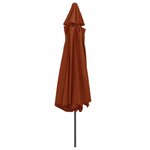 vidaXL Parasol de jardin avec mât en métal 390 cm terre cuite