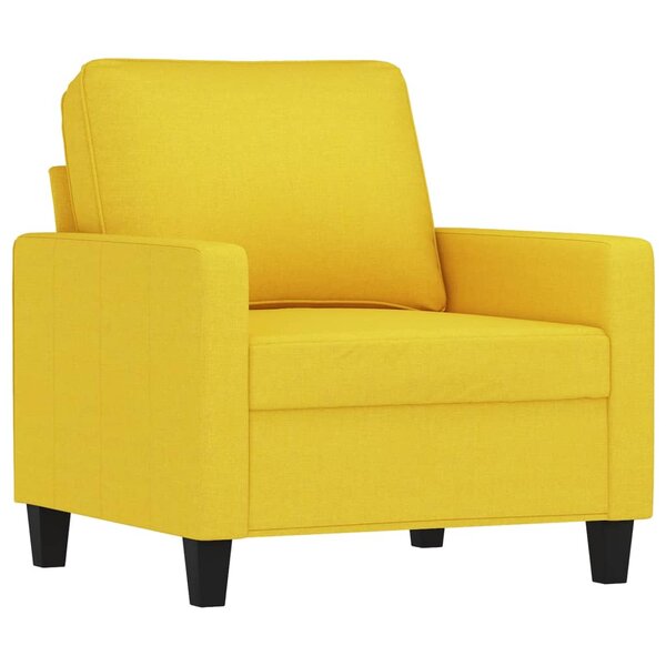 vidaXL Fauteuil Jaune clair 60 cm Tissu