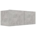 vidaXL Ensemble de meuble TV 7 Pièces Gris béton Bois d'ingénierie