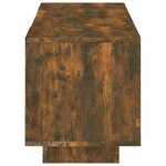 vidaXL Meuble TV avec lumières LED Chêne fumé 160x35x40 cm