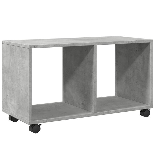 vidaXL Armoire à roulettes gris béton 72x33x42 5 cm bois d’ingénierie