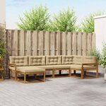 vidaXL Ensemble de canapés d'extérieur 6 Pièces Naturel et Beige