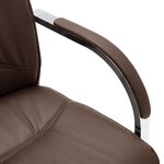 vidaXL Chaise de bureau cantilever Marron Similicuir
