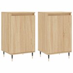 vidaXL Buffets 2 Pièces chêne sonoma 40x35x70 cm bois d'ingénierie