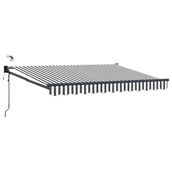 vidaXL Auvent rétractable électrique Anthracite et blanc 3 5 x 2 m