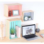Caisse de rangement en pin massif home box grande