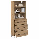 vidaXL Haut Armoire avec tiroir Chêne artisanal 69 5 x 34 x 180 cm