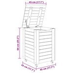 vidaXL Panier à linge et roulettes RANA 45x45x64 cm bois massif de pin