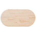 vidaXL Plateau de table 110x55x2 5 cm Bois massif Pin Ovale