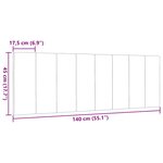 vidaXL Coussin de tête de lit gris clair 140 cm tissu