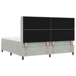 Lit box spring vidaXL avec matelas Gris clair 200x200 cm Velours
