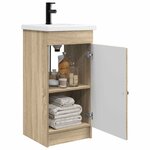 vidaXL Meuble de salle de bain avec évier Chêne Sonoma