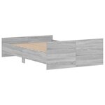 vidaXL Cadre de lit tête de lit et pied de lit sonoma gris 120x190 cm