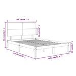 vidaXL Cadre de lit Noir Bois de pin massif 140x190 cm