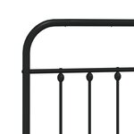 vidaXL Cadre de lit métal sans matelas avec pied de lit noir 200x200cm