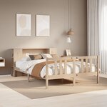 vidaXL Lit bibliothèque sans matelas 120x200 cm bois de pin massif