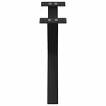 vidaXL Pieds de table basse en forme de X  2 pièces  noir  50 x (30-31) cm  acier