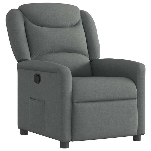 vidaXL Fauteuil inclinable Gris foncé Tissu