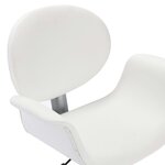 vidaXL Chaises pivotantes à manger lot de 6 blanc similicuir