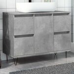 vidaXL Armoire salle de bain gris béton 80x33x60cm bois d'ingénierie