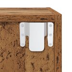 vidaXL Meuble TV mural avec étagère avec stockage 4 Pièces Vieux bois 37 x 37 x 72 cm