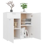 vidaXL Buffet blanc 80x36x75 cm bois d'ingénierie