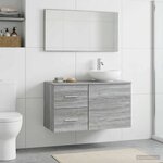 vidaXL Meuble de Salle de Bain In-between Sonoma gris