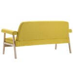 Vidaxl canapé à 3 places tissu jaune