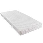 vidaXL Lit avec matelas Rose Velours 120 x 200 cm