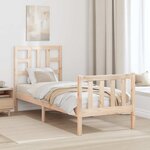 vidaXL Cadre de lit sans matelas bois de pin massif