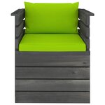 vidaXL Fauteuil de jardin avec coussins Bois de pin