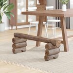 vidaXL banc Naturel 110 x 30 x 34 cm Bois de teck massif